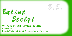 balint stelzl business card